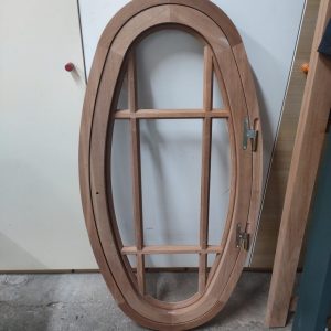 Oeil de boeuf à rives droites, 2 joints d'étanchéité et double-vitrage