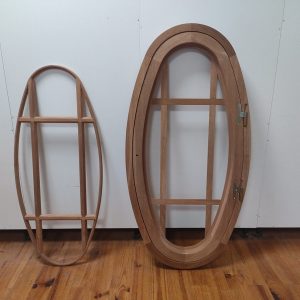 Oeil de boeuf à rives droites, 2 joints d'étanchéité et double-vitrage