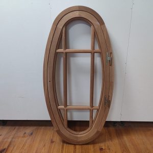 Oeil de boeuf à rives droites, 2 joints d'étanchéité et double-vitrage