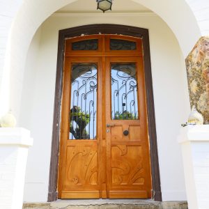 Reproduction isolante, copie porte entrée art nouveau, après