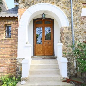 Reproduction isolante, copie porte entrée art nouveau, après