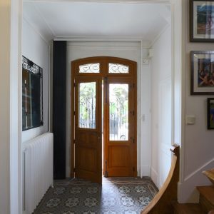 Reproduction isolante, copie porte entrée art nouveau, après