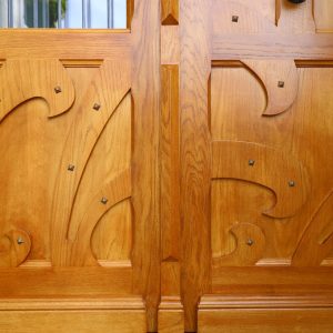 Reproduction isolante, copie porte entrée art nouveau, après