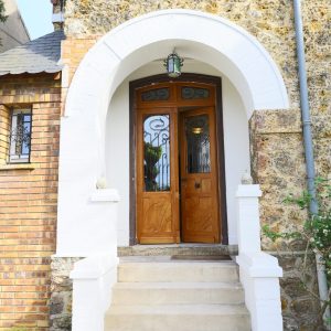 Reproduction isolante, copie porte entrée art nouveau, après